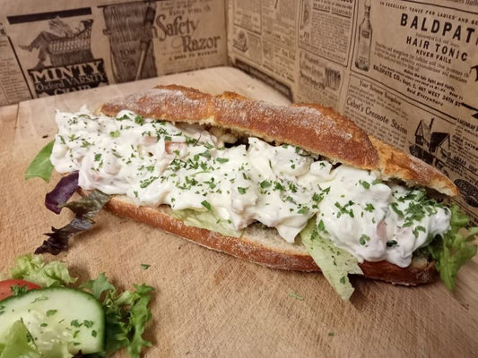 Broodje beenham salade